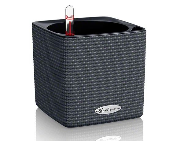 Lechuza Cube Color Potteplante Fritstående Polypropylen Sort Indendørs Sort