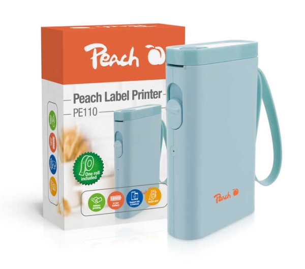 Peach Pe110, Thermodirekt, 203 X 203 Dpi, 60 Mm/Sek, Kabellos, Blau