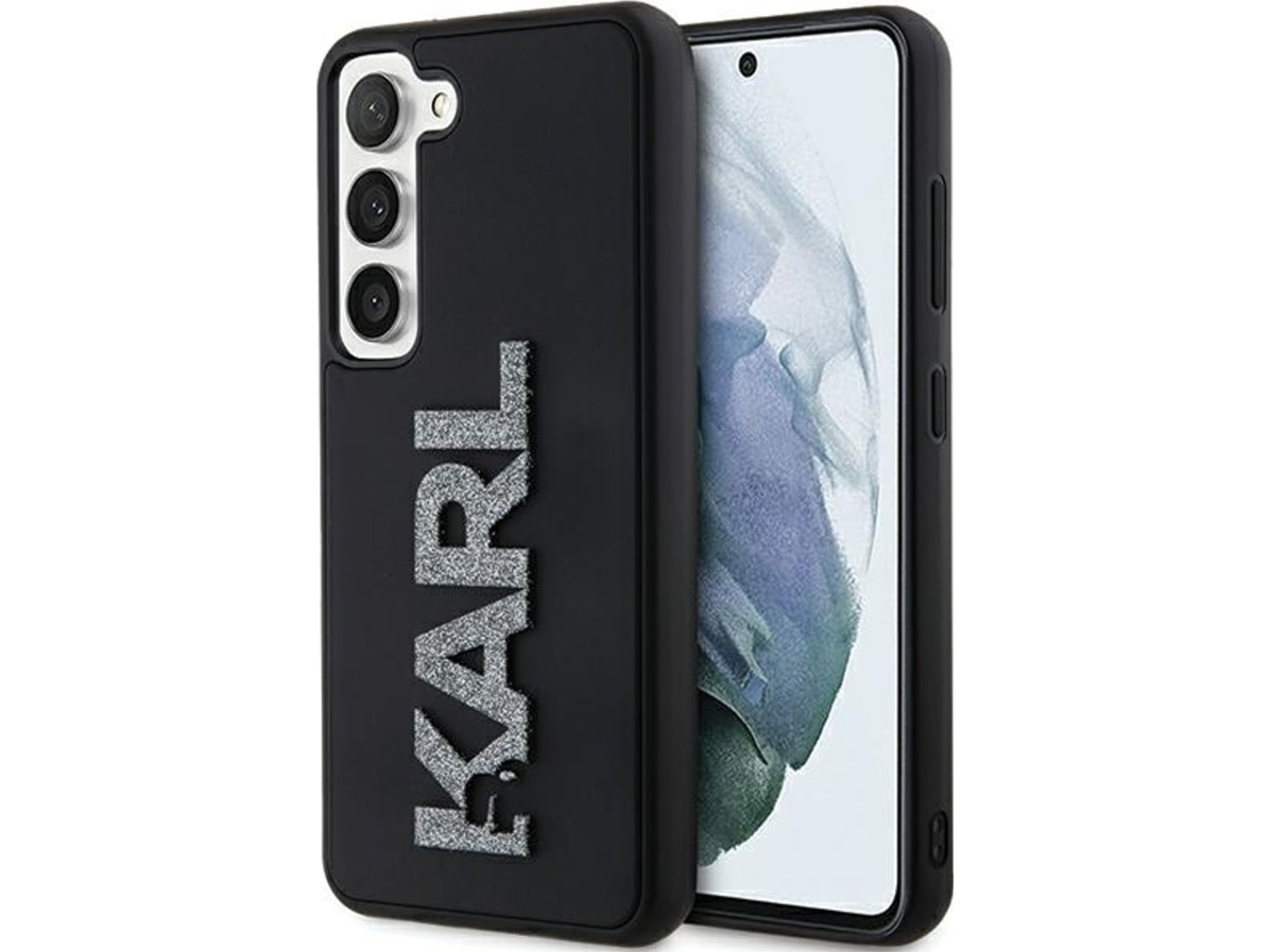 Karl Lagerfeld Fodral Karl Lagerfeld Klhcs23m3dmbkck Samsung Galaxy S23 Plus Hardcase 3d Rubber Glitter Logo Svart/svart