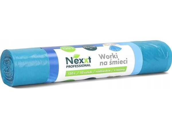 Nexxt Müllbeutel 120L Ldpe Mit Blauem Streifen (10)