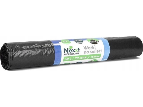Nexxt Affaldsække 60L Ldpe Sort (20)