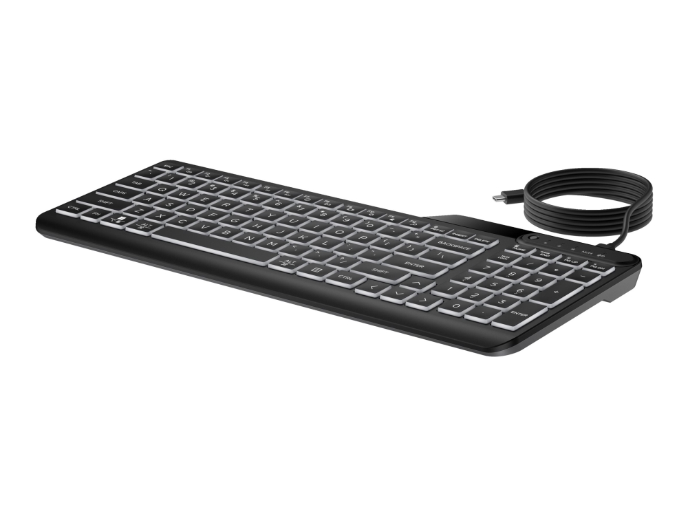 Hp 400 - Tastatur - Multi-Enhed, Kompakt, 2-Zoners Layout, Lav Profil Tastetryk, 12 Programmerbare Knapper - Compact - Bagbelyst - Usb - Sort