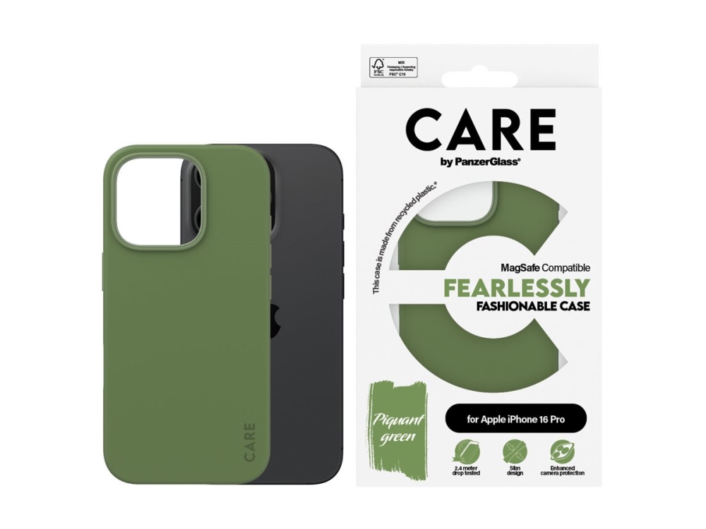 Panzerglass Care By Case Grün M. Magsafe Iphone 16 Pro, Cover, Apple, Apple - Iphone 16 Pro, Grün