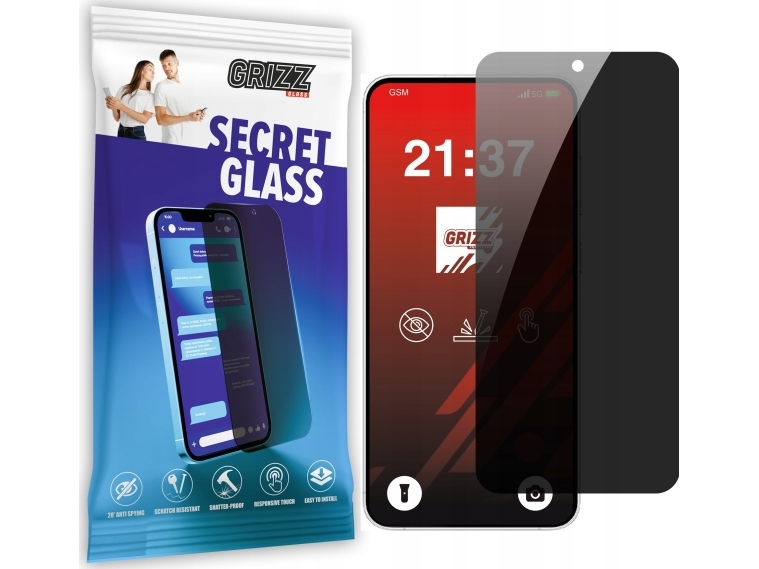 Grizzglass Secretglass Privatlivsbeskyttende Skærmfolie Til Samsung Galaxy S24 Fe