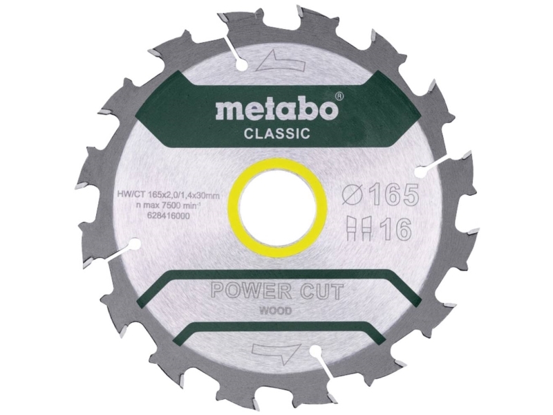 Metabo 628416000 Rundsavblad 165 X 30 Mm Antal Tænder (Per Tomme): 48 1 Stk
