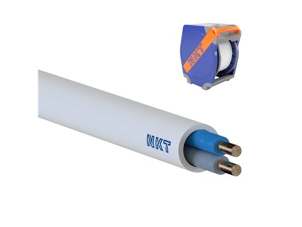 Brandsäker kabel NOBURN EQQXB Xtra 1x2x1,0 Vit Qaddy 1000 - (1000 meter)