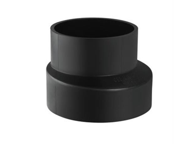 75 x 63 mm Reduktion excentrisk sort PEH