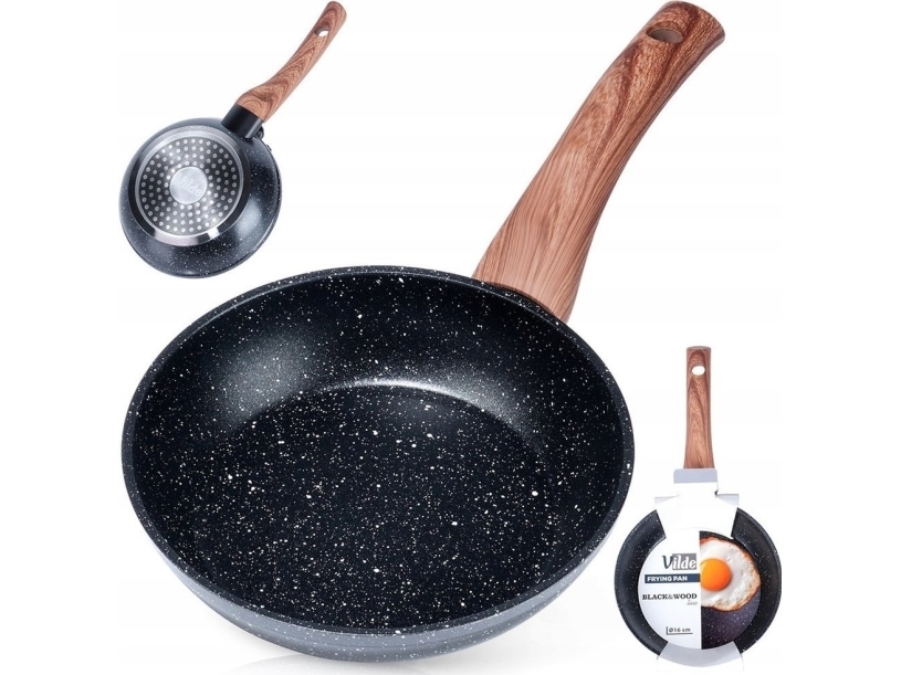 Keptuvė Vilde Juodas&Amp Wood 16 Cm