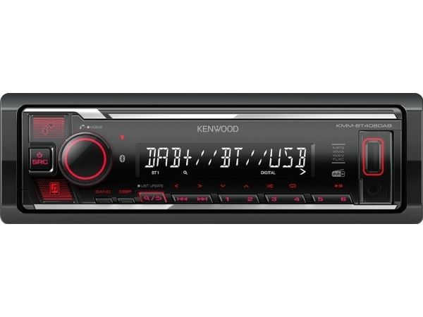 Kenwood Electronics Kmm-Bt408dab, Schwarz, 1 Din, 88 W, 4.0 Kanäle, 50 W, 20 - 20000 Hz