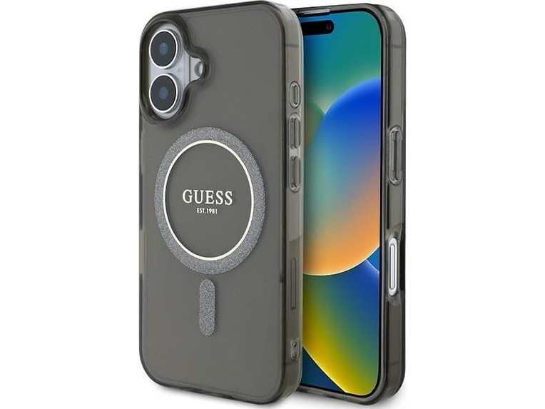 Etui Guess Iml Glitter Circle Magsafe Na Iphone 16 - Sort