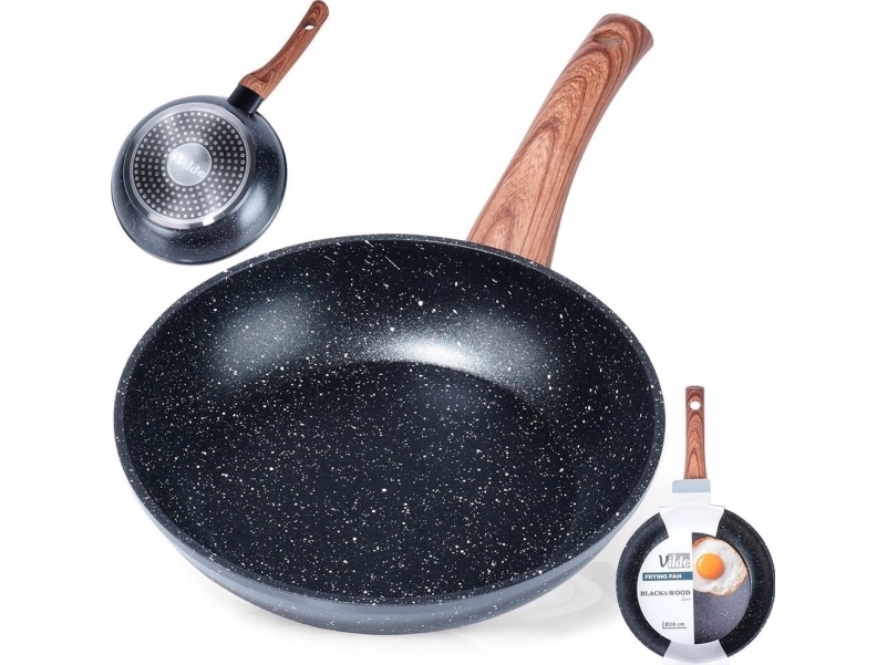 Keptuvė Vilde Juodas&Amp Wood 20 Cm Su Granitine Danga