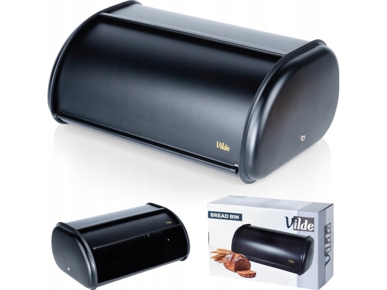 Vilde Brødkasse Metal Brødkasse Sort Solid VILDE 43 x 27,5 x 18,5 cm
