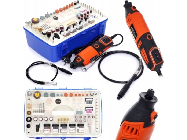 Kraft & Dele Oem Mini Šlifuoklis-Gręžtuvas 270W + Priedai - 218 Vnt - Kd10751