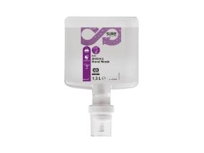 Håndsæbe Sure Antimic Hand Wash 1.3Ltr C2c Antibakteriel/Lugtneutraliserende Ic,4 Stk X 1.3 Ltr/Krt
