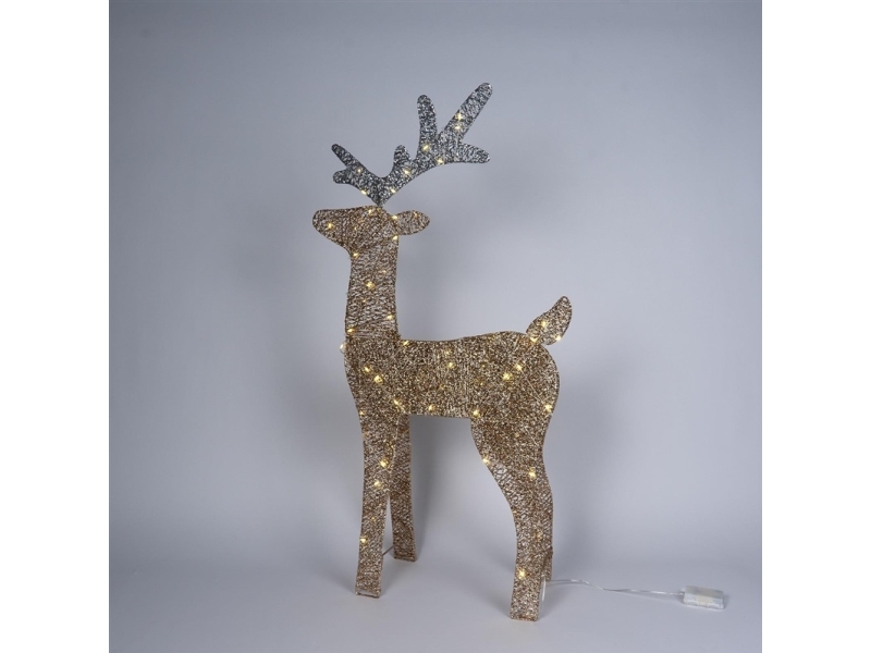 Juledekoration CHRISTMAS_TO LED DECORA DEER 60L 115×57 cm 623060TS-WW