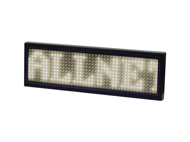 ALLNET navneskilt elektronisk programmerbar seriel - farve hvid (ALLNTAGWv2)