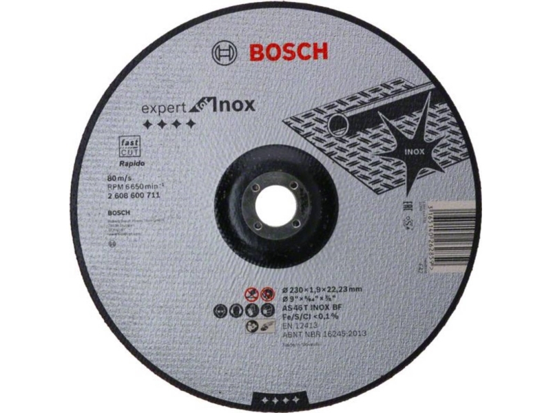 Bosch Expert for INOX - Rapido AS 46 T INOX BF - Skæreskive - til rustfrit stål - 230 mm