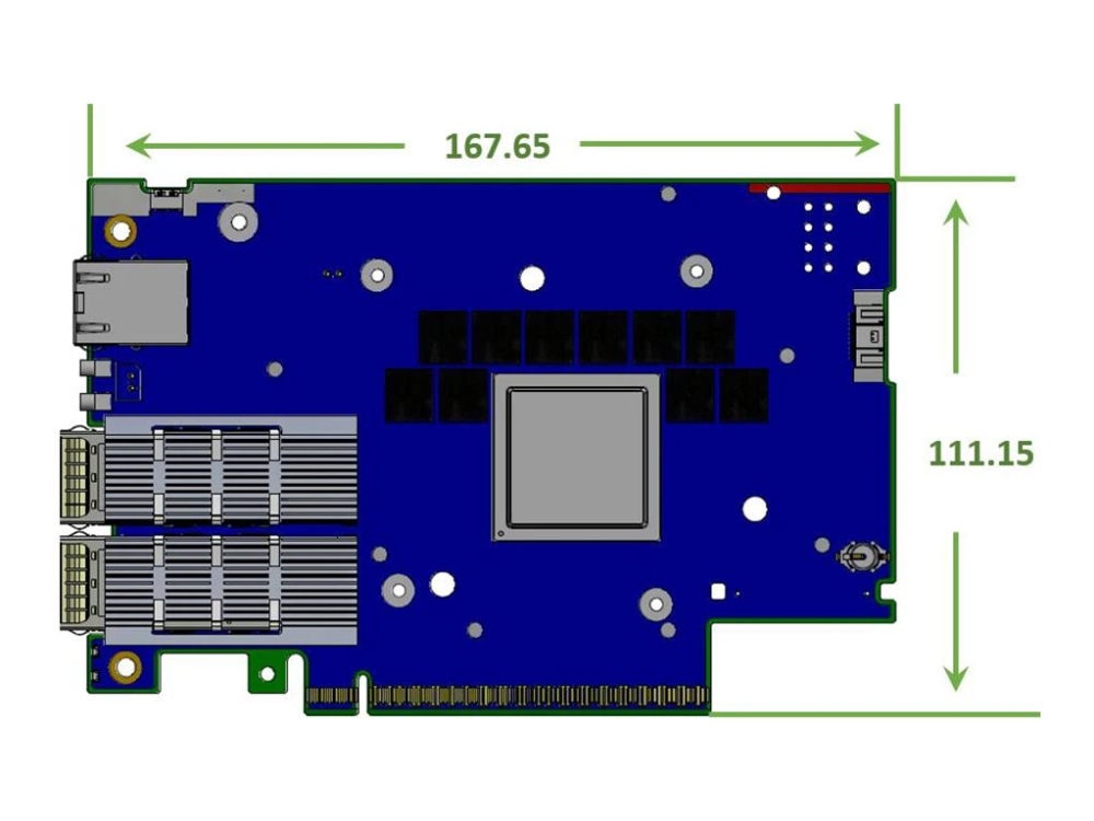 NVIDIA BlueField-3 E-Series B3220L - Netværksadapter - PCIe 5.0 x16 - 200 Gigabit QSFP112 x 2