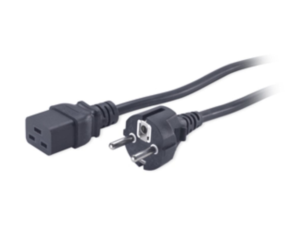APC - Strømkabel - IEC 60320 C19 til power CEE 7/7 (han) - AC 230 V - 2.5 m - sort - for P/N: SMT2200I-AR, SMT2200R2I-AR, SMT3000I-AR, SMT3000R2I-AR, SRT1500XLI, SRT2200XLI-KR