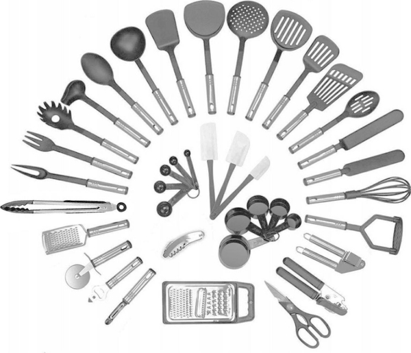 ATL AG949A Keittiövälinesarja 40 kpl, harmaa
