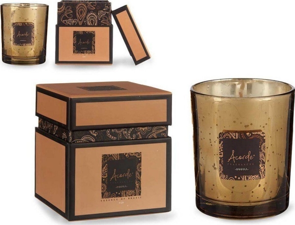 Bigbuy Home Duftkerze Bahiana Vanille Gelb (8 X 9 X 8 Cm)