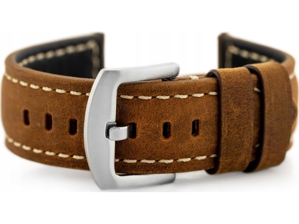 Pacific Uhrenarmband Leder W29 - Dunkelbraun 20 Mm