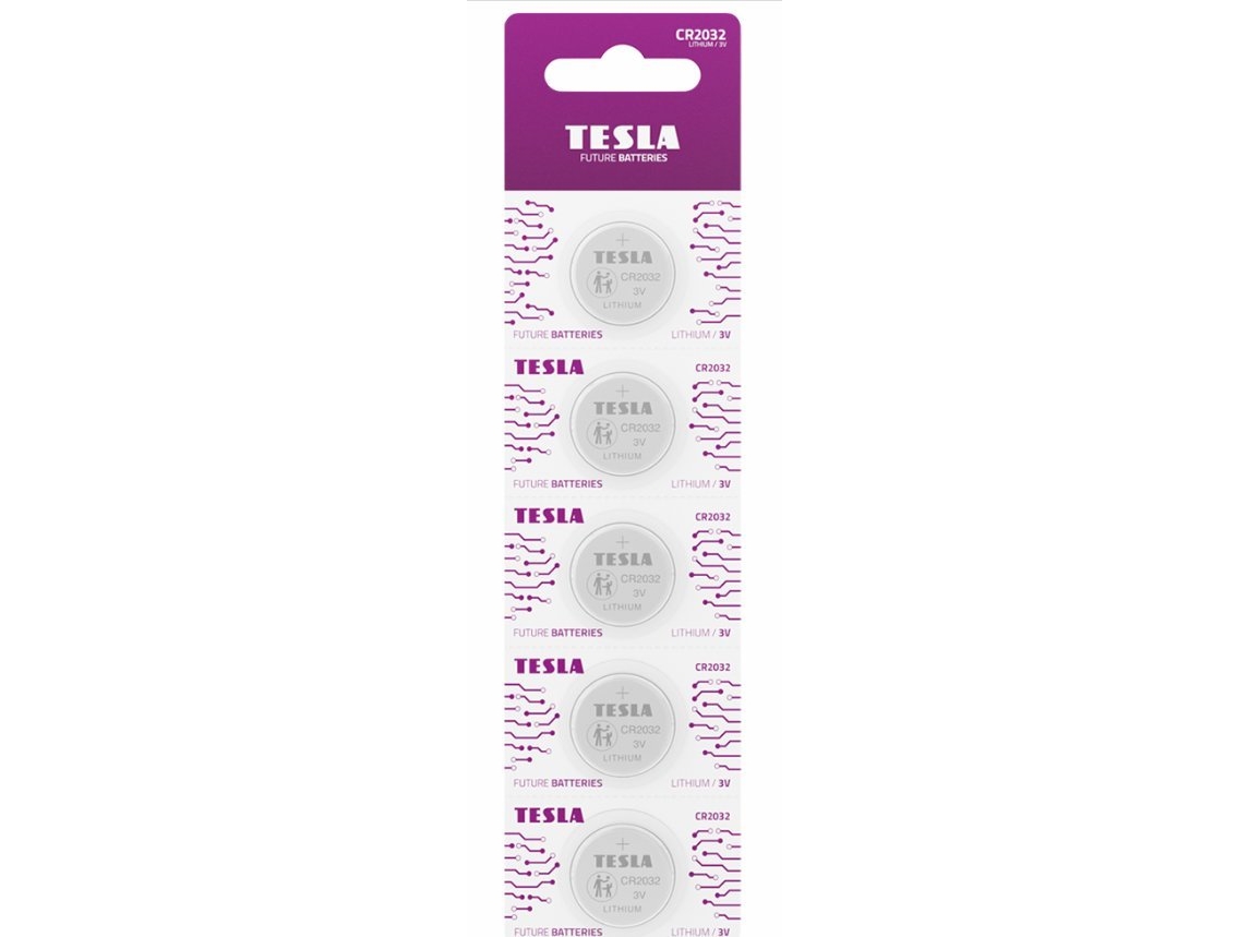 Tesla Batteri Cr2032 Lithium 5-Pak - 2293111