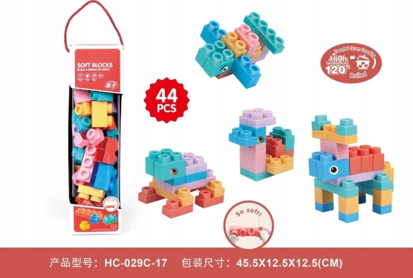 Ramiz sæt med bløde byggesten 44 dele