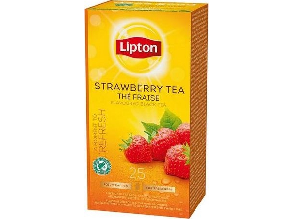 Te, Lipton Jordbær, pakke a 25 stk