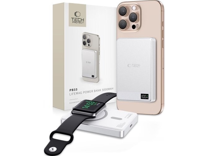 Powerbank Tech-Protect Tech-Protect Pb33 Lifemag Magsafe Power Bank 5000Mah Silver