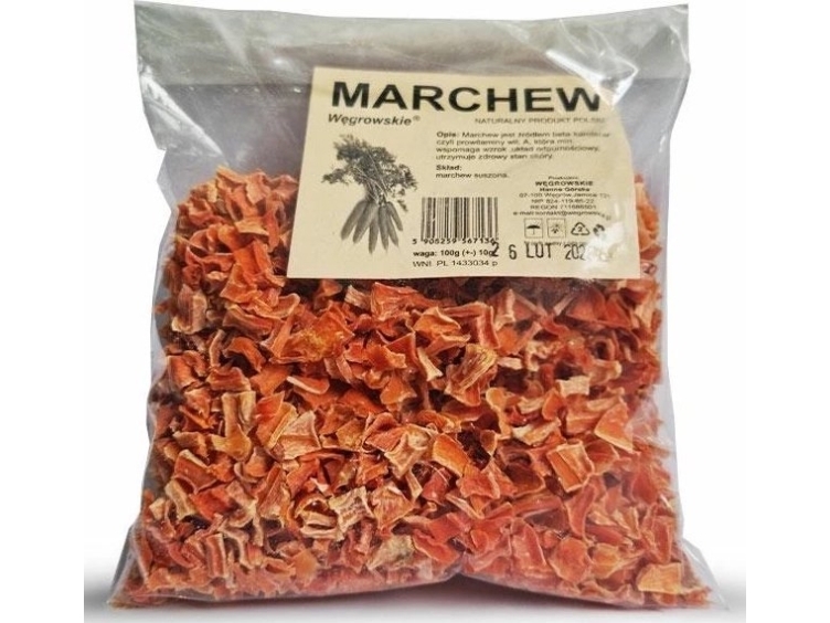Wegrowskie Leckerli Für Kleintiere Kaninchen Karotte 100 G