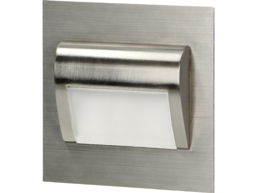 Orno DRACO LED NEW 1.5W porrasvalaisin, uppoasennus, 12VDC, 30lm, 3000K, satiini, innovatiivinen kiinnitysmenetelmä