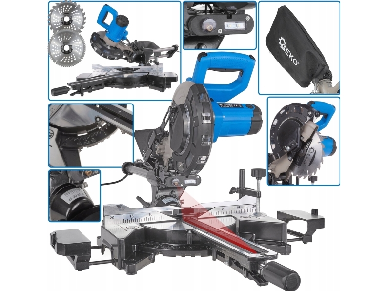 Geko geringssav med fremføring 1700W 210mm (1)