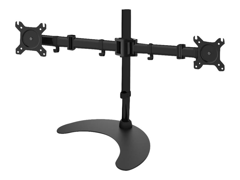 Techly - Stativ - For 2 Lcd Displays - Sort - Skærmstørrelse: 13"-27" - Skrivebord