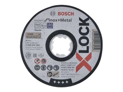 Bosch Expert For Inox - Rapido As 60 T Inox Bf - Skæreskive - Til Metal, Rustfrit Stål - 115 Mm - X-Lock