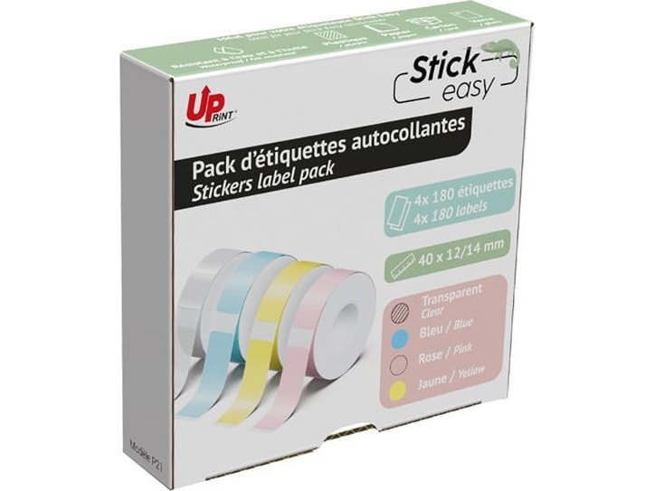 Uprint Etikett 14X40 Mm, 180 Stück, Up21 4X180 Pastell