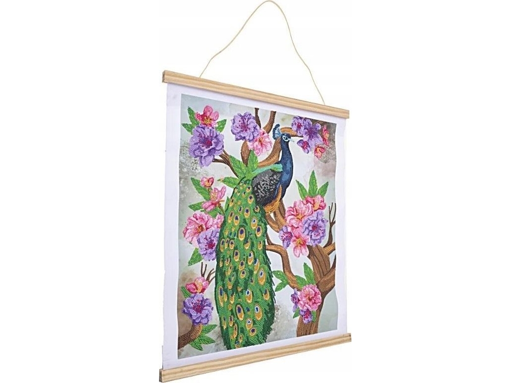 Degen Poster 35X45cm Mit Diamant Mosaik Pfau Und Pfingstrose