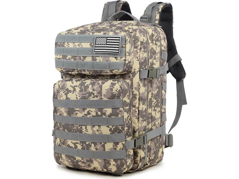 Leantoys Wanderrucksack Militär Militär Tactical Grau 40-60L Rucksack