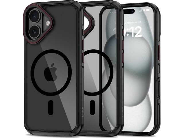 Tech-Protect TECH-PROTECT MAGHYBRID MAGSAFE IPHONE 16 BLACK/RED | Datortillbehör - Möss & Tangentbord - Reservdelar | GameStuff