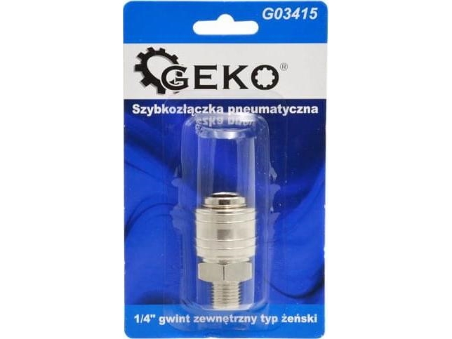 Geko Schnellkupplung Pneumatisch Typ Zenk 1/4" Außengewinde (Blister) G03415