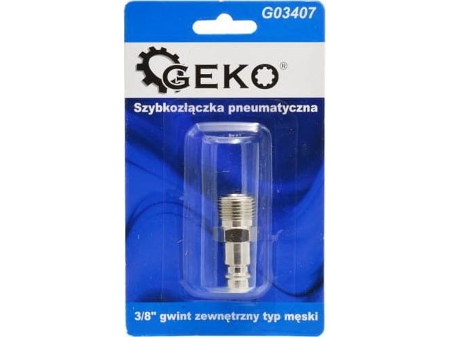 Geko Schnellkupplung Pneumatisch Typ Männlich 3/8" Außengewinde (Blister) G03407
