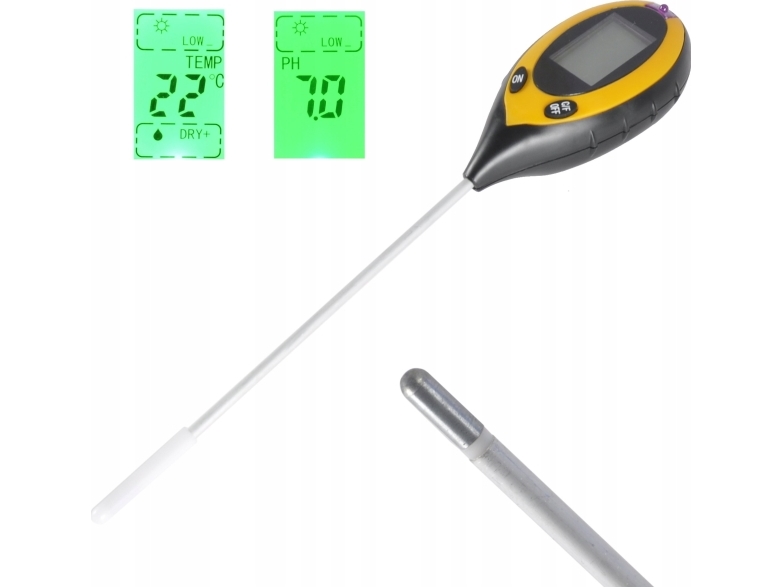 Geko Acid meter - pH-, temperatur- og lysmåler til jord (35)