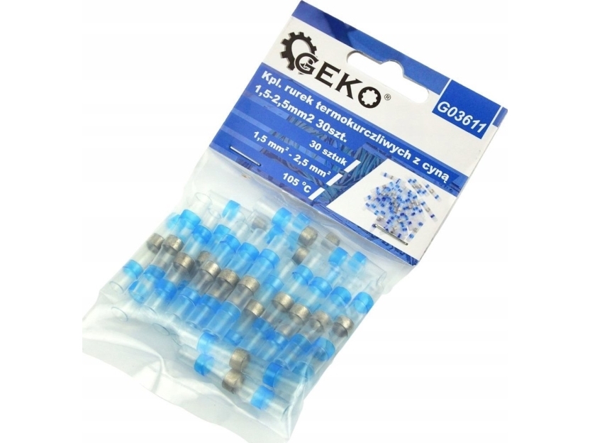 Geko varmekrympende rørforbindelser med tin 1,5-2,5 mm2 30 stk (500)