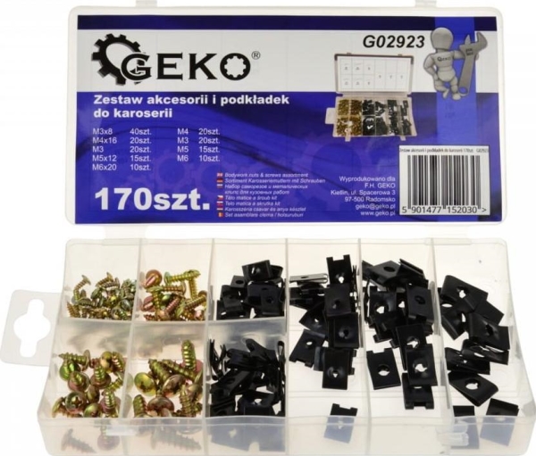 Geko Zubehörsatz & Unterlagen Für Karosserie 170-Tlg. (20) G02923 Geko