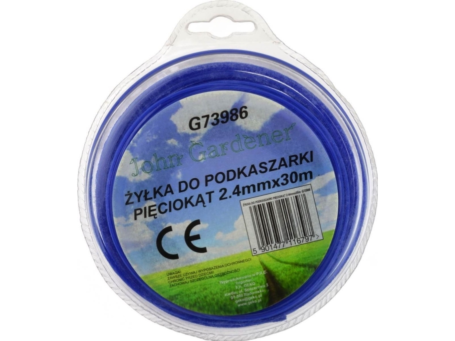 Geko Zylka Für Rasentrimmer Sechskant 2,4 Mm X 30 M (80)