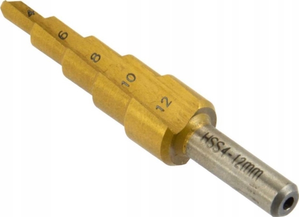 Wiertlo Geko sporboremaskine HSS TiN 4-12 mm (20/25/200)