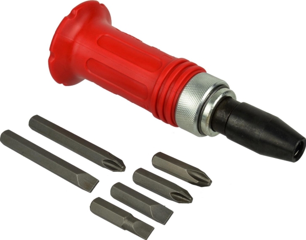 Geko Slagskruvmejsel med 6 bits(25) | Trädgården - Trädgårdsmaskiner - Tillbehör till gräsklippare | GameStuff