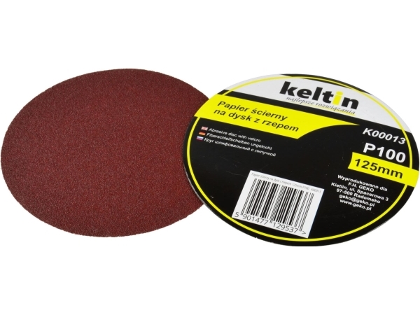 Geko paper ścierny na dysk z rzepem 125mm (K00013)