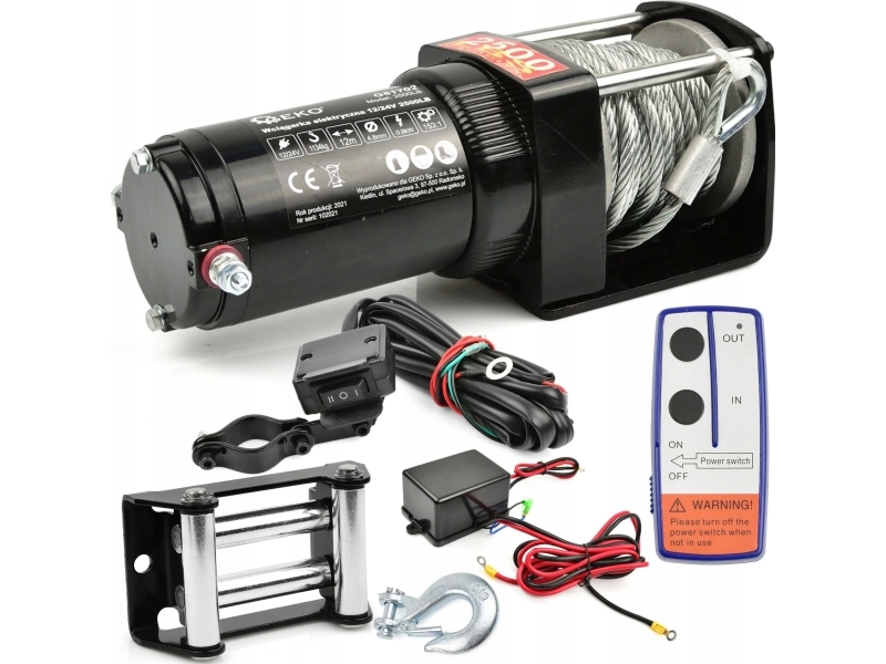 Geko elektrisk spil 12V 2500LB (2)