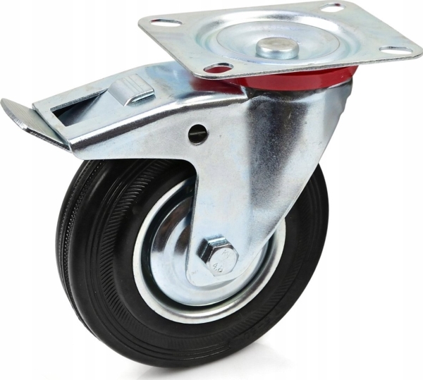 Geko drejehjul med bremse 125 mm (25)